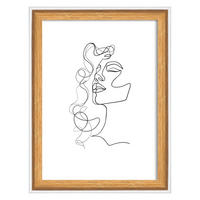 BILDERRAHMEN Silhouette Holzrahmen, 13x18 cm, Natur - Naturfarben, Holzwerkstoff (14.2/19.2/2cm) - walther design