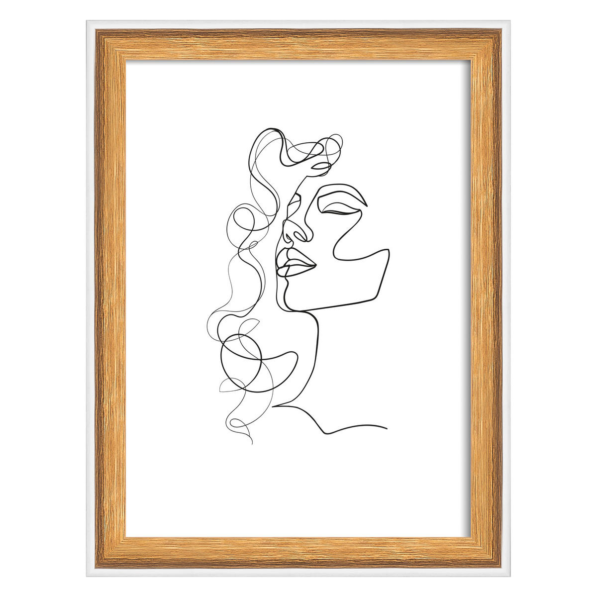 BILDERRAHMEN Silhouette Holzrahmen, 13x18 cm, Natur - Naturfarben, Holzwerkstoff (14.2/19.2/2cm) - walther design