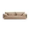 SOFA Torino aus Samt sandfarben 4 Sitzplätze - Sandfarben, Textil (250/83/103cm) - Micadoni