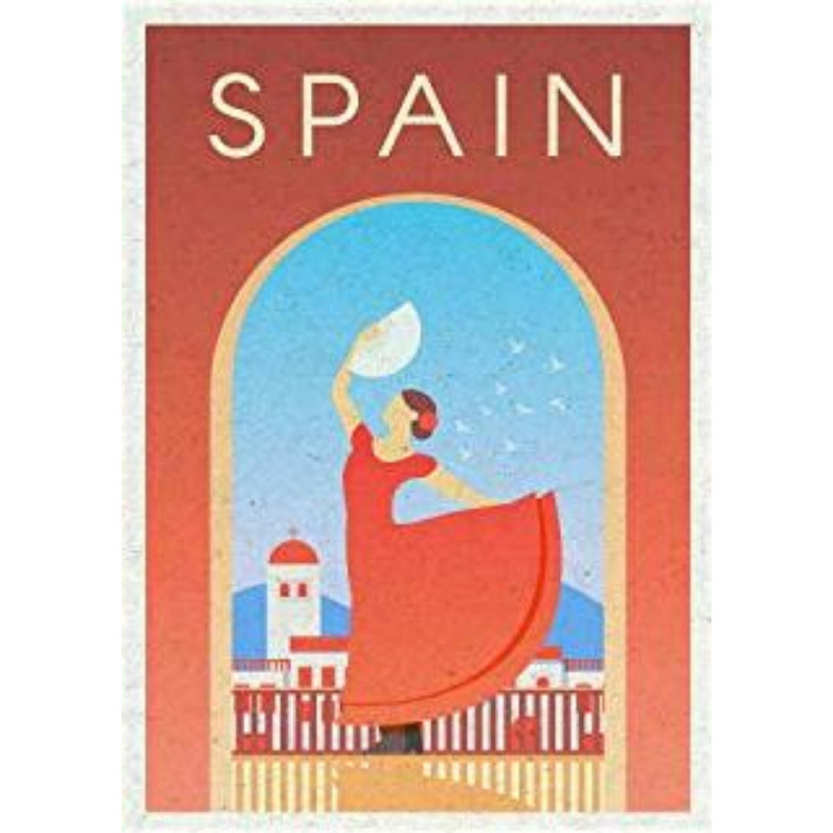 POSTER Spanien Stadtfarben A4 Rahmenlos - Klar, Papier (29.7/5/21cm) - Nacnic