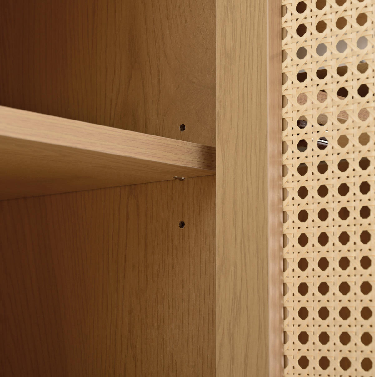 SCHUHSCHRANK aus Spanplatte 120x35x106cm in Natural mit 3 Türen & Schublade - Naturfarben, Holzwerkstoff (35/106/120cm) - Modfu