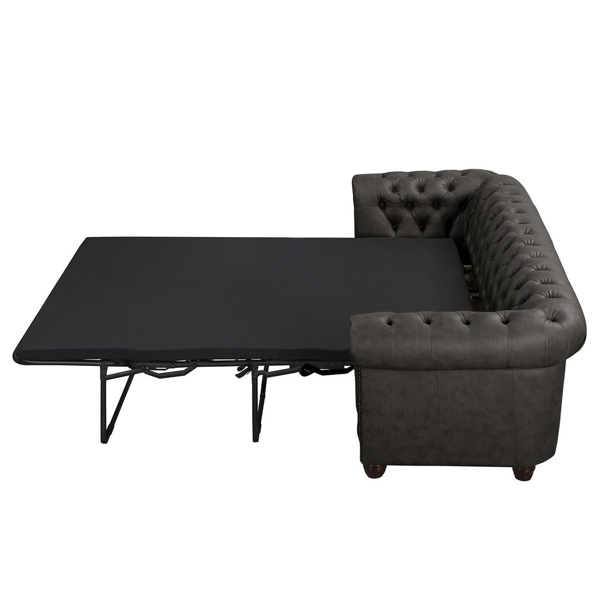 3-SITZER SOFA - Schwarz, Kunststoff (203/72/86cm) - home24