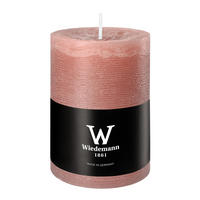 STUMPENKERZE Rustik Marble Style Rosenholz 100 x Ø 68 mm, 1 Stück - Rosa, Paraffin (7/10cm) - Wiedemann Kerzen