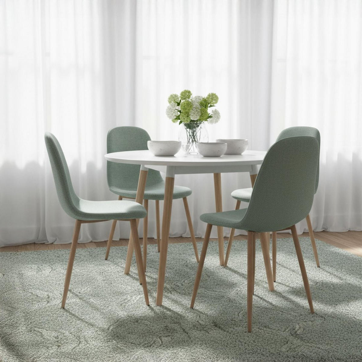 ESSZIMMERSTUHL Ellis Grün 43 cm x 87 cm - Grün, Textil (43/87/54cm) - Klast Home