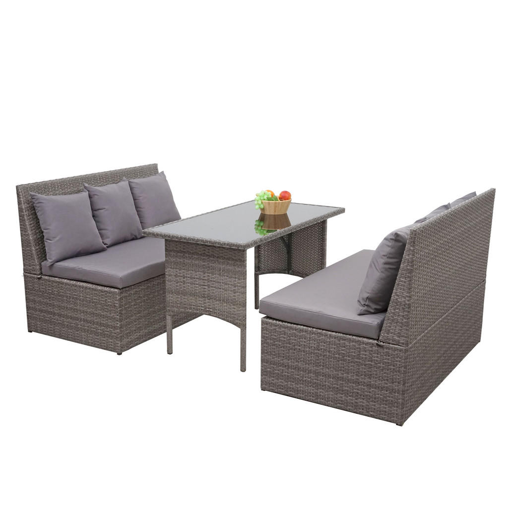 Thumbnail - MCW Poly-Rattan, Grau, Kunststoff, Gartenmöbel, Gartenmöbel-Sets