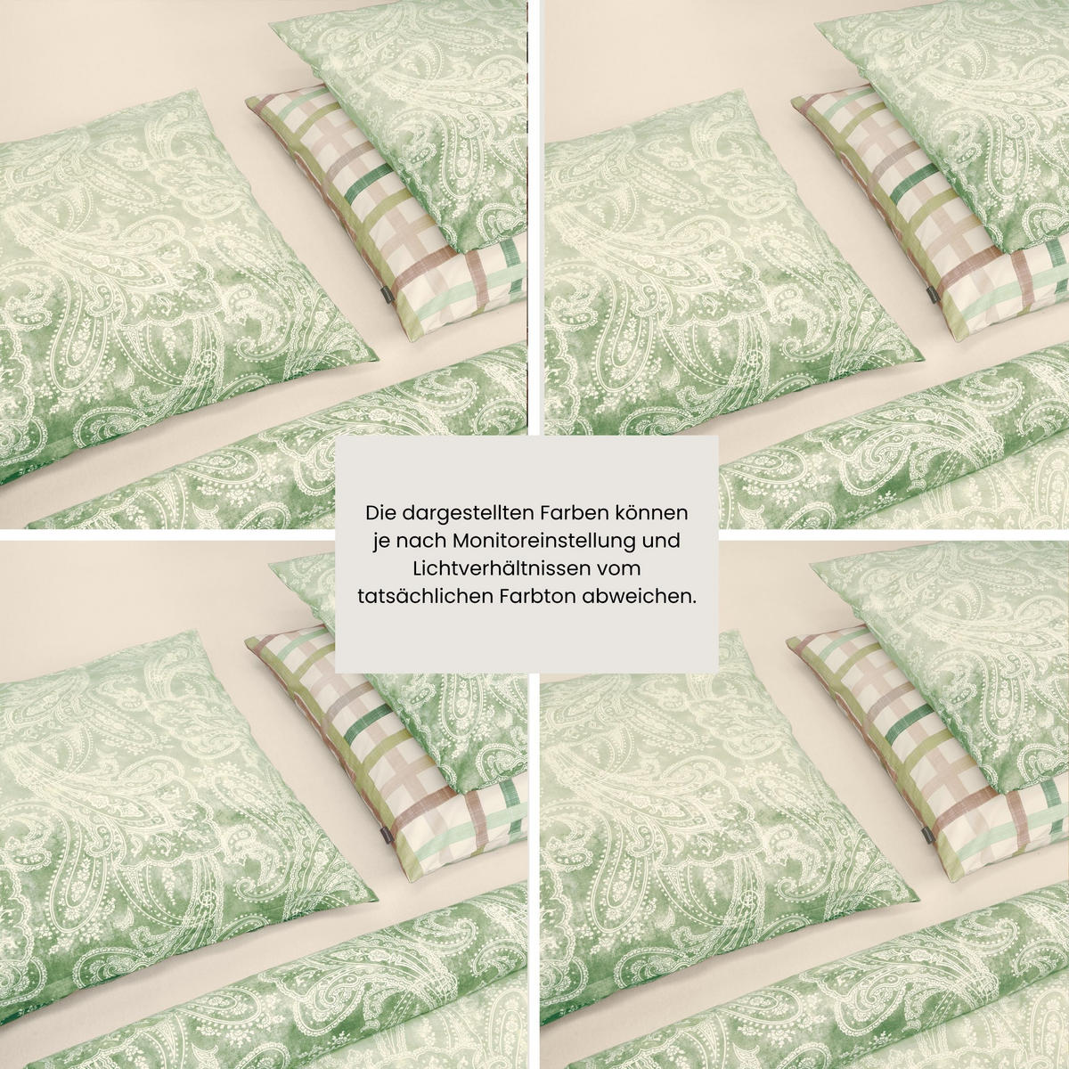 BETTWÄSCHESET Luiza - Renforcé - 2-teilig - 135x200 cm - Grün - Grün, Textil (135/200cm) - SCHIESSER