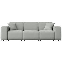 GARTENSOFA Lorento Outdoor 3-Sitzer, Hellgrau Kunstleder 251/73/92 cm - Hellgrau, Textil (251/73/92cm) - WFL GROUP
