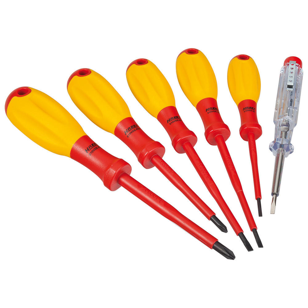 SCHRAUBENDREHER-SATZ VDE 810/6VDE - Anzahl Werkzeuge: 6 - Multicolor, Kunststoff (300/170/40cm) - Hazet