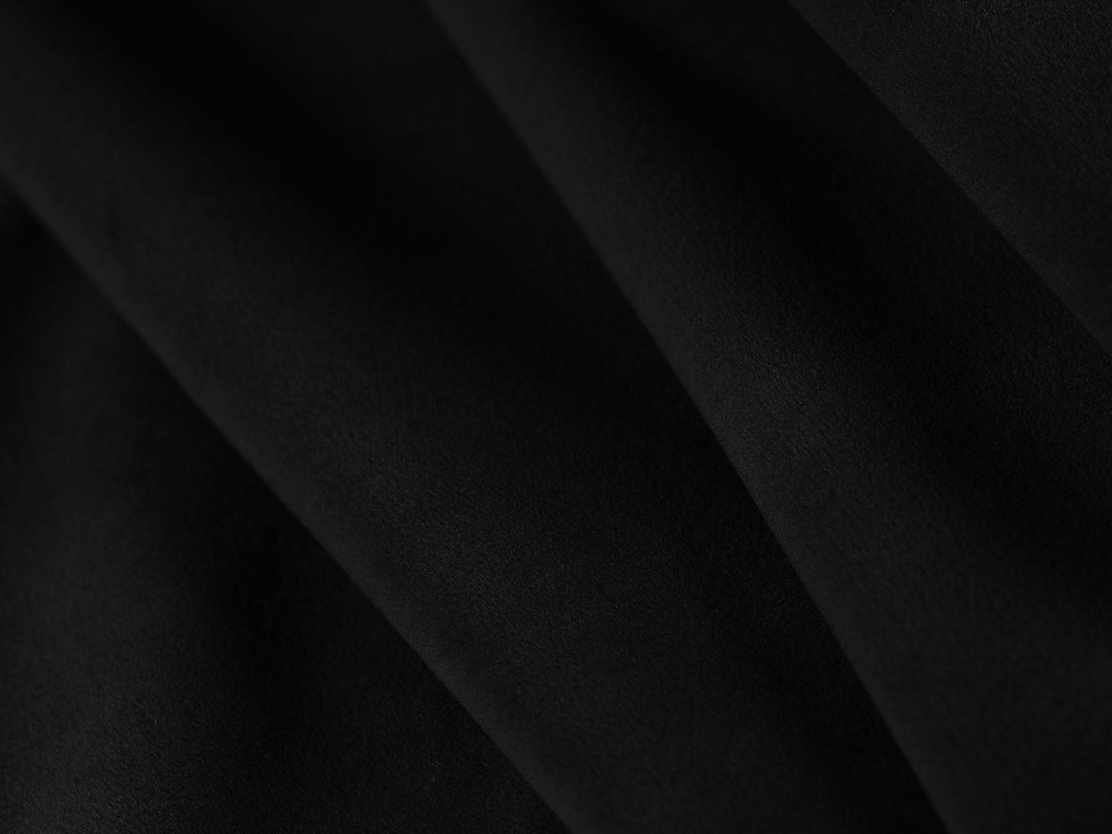 PANORAMASOFA links Ruby aus Samt schwarz 7 Sitzplätze - Schwarz, Textil (273/69/366cm) - Micadoni