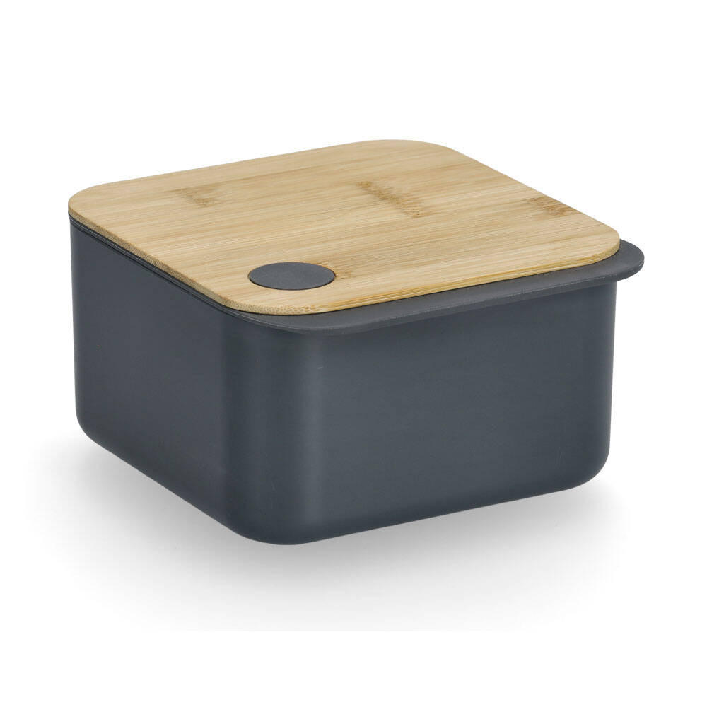 AUFBEWAHRUNGSBEHÄLTER Bambusdeckel 1100 ml - Anthrazit, Kunststoff (14.1/8.2/15.4cm)