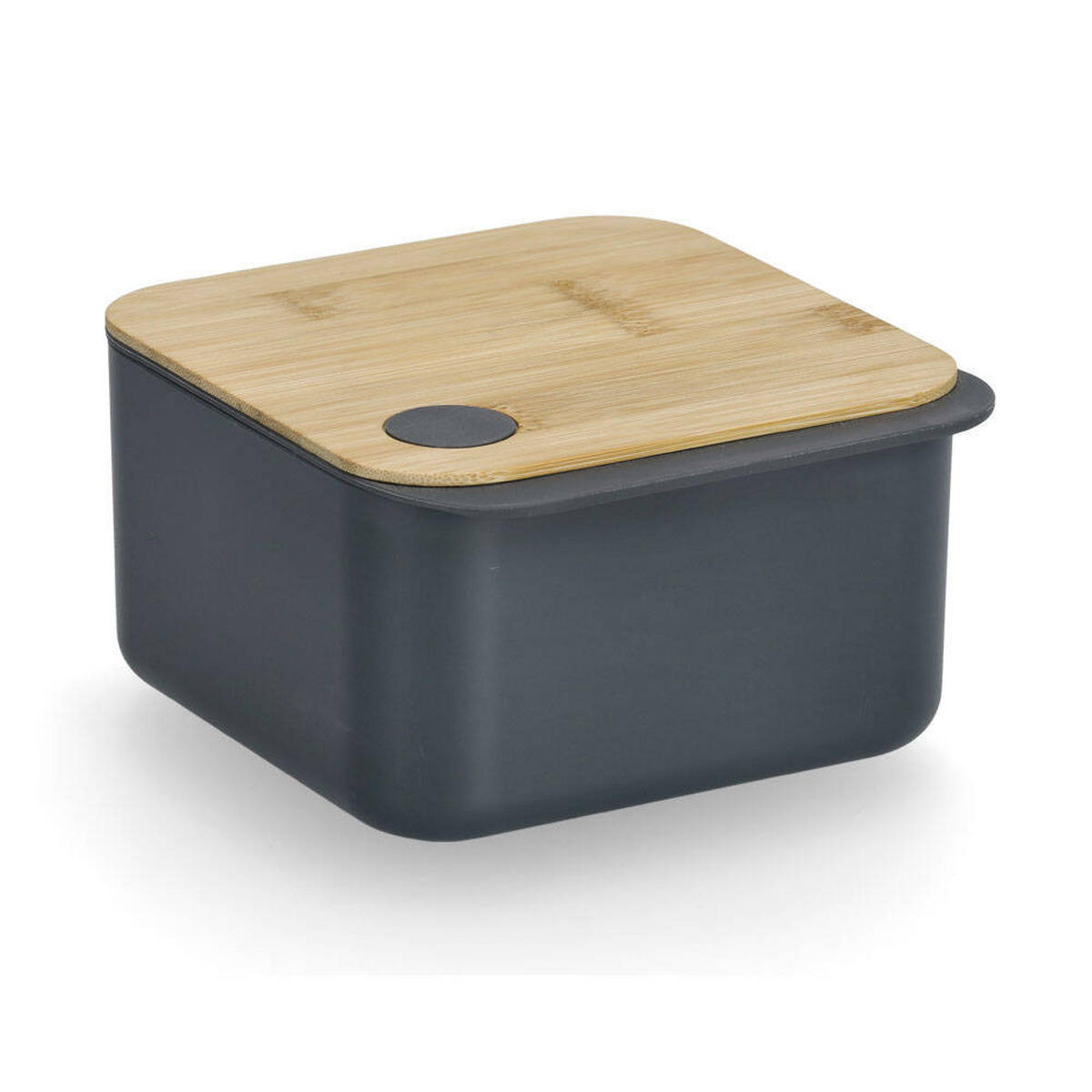 AUFBEWAHRUNGSBEHÄLTER Bambusdeckel 1100 ml - Anthrazit, Kunststoff (14.1/8.2/15.4cm)