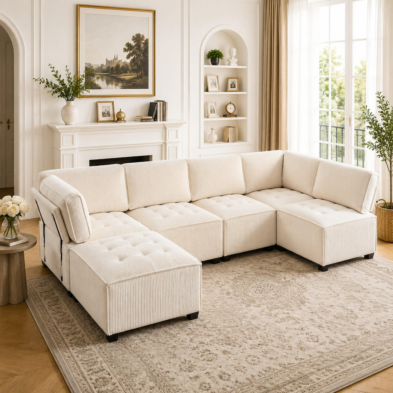 ComfortXL Wohnlandschaft Beige 308x82x154 cm