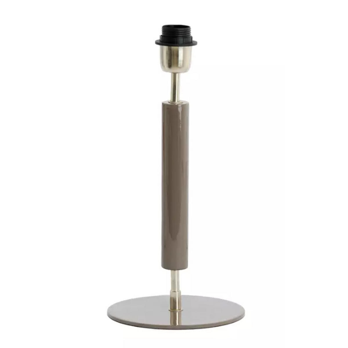 LEUCHTENFUSS KULAI Ø34x49 cm, Metall, Grau-Nickel - Grau, Metall (34/34/49cm) - Light & Living