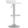 BARHOCKER Lederlook weiß - Chromfarben/Weiß, Textil/Metall (38/65/41cm) - CLP