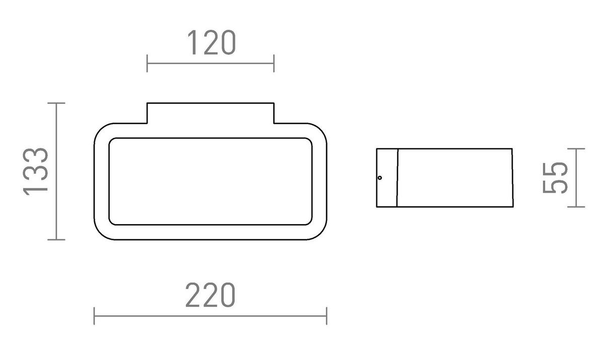 AUSSENLEUCHTE TAPA Weiß 6 W IP54 - Weiß, Metall (113/22/55cm) - Rendl