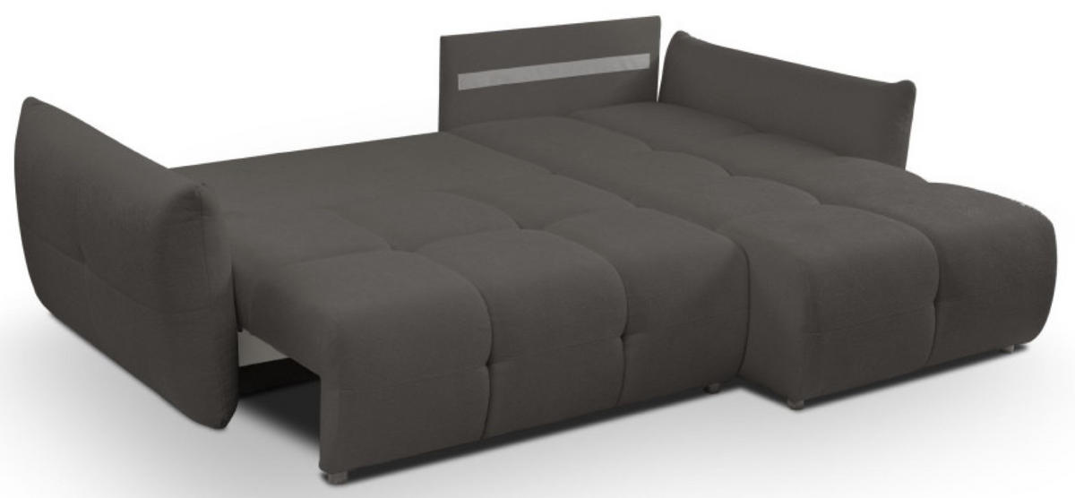 ECKSOFA Grafit BOSE Mit Schlaffunktion Rechts - Graphitfarben, Textil (177/257cm) - Sepro Meble