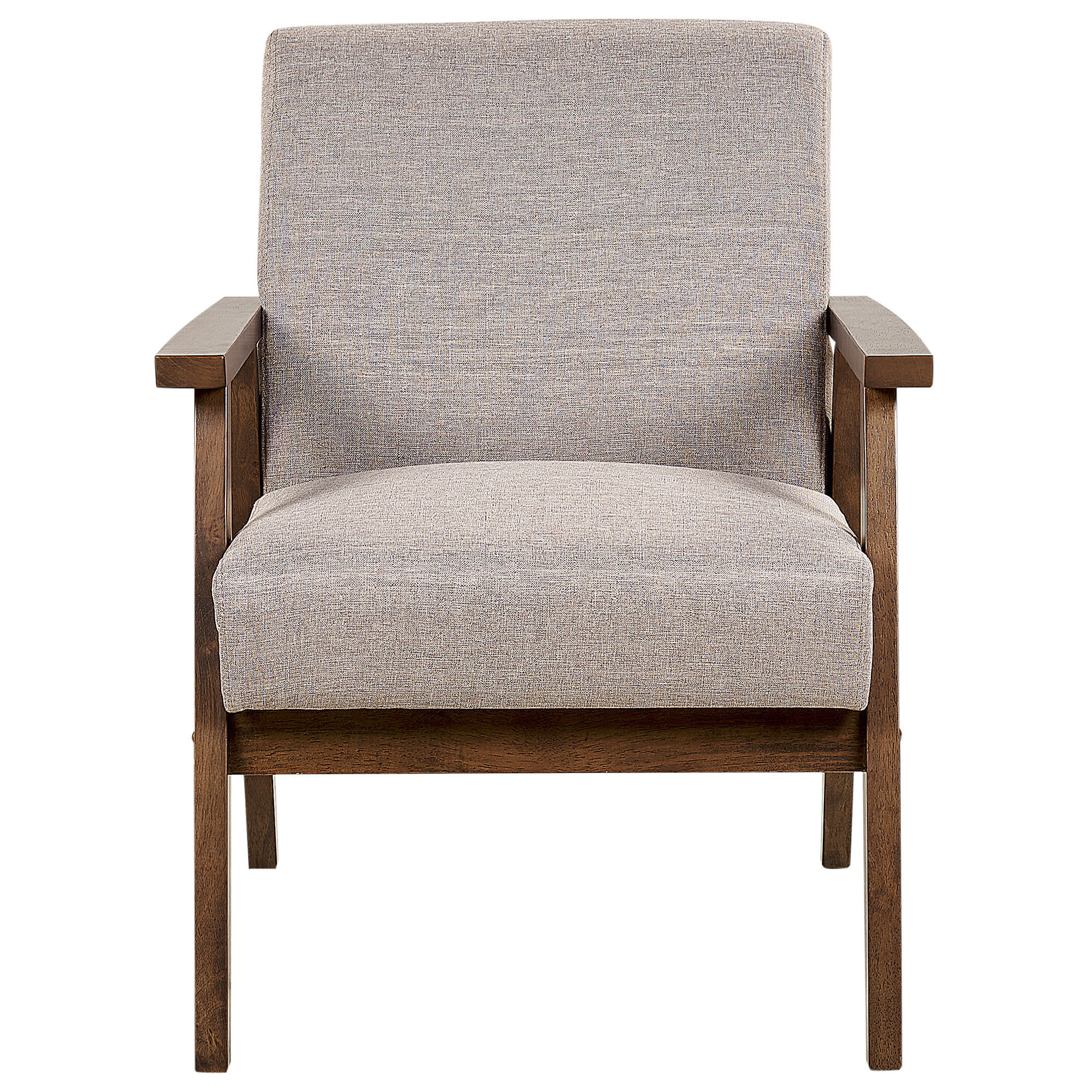 SESSEL taupe/dunkelbraun Retro-Design Asnes - Beige/Dunkelbraun, Textil (62/80/80cm) - Beliani