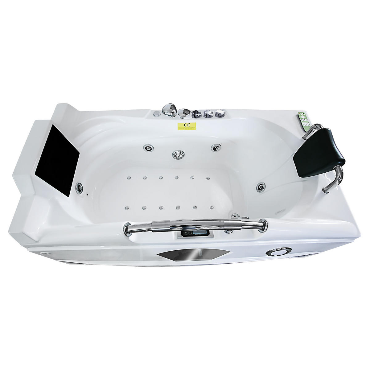 WHIRLPOOL Pool Badewanne mit TV T42R-TH-ALL 92x171cm - Weiß, Glas/Kunststoff (92/79/171cm) - AcquaVapore by Sandra Jentho