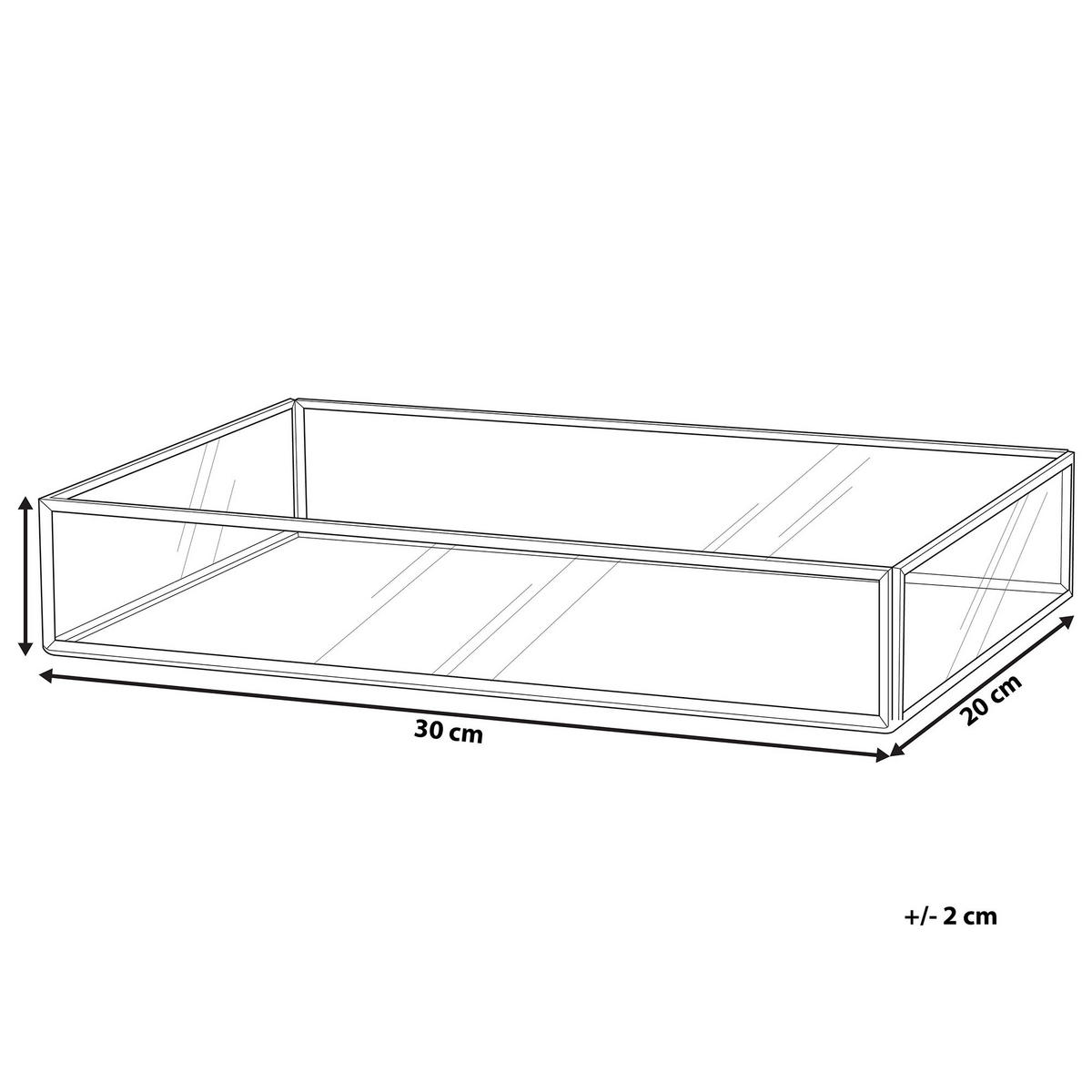 TABLETT Spiegeleffekt Silber Grenoble - Silberfarben, Glas (6cm) - Beliani