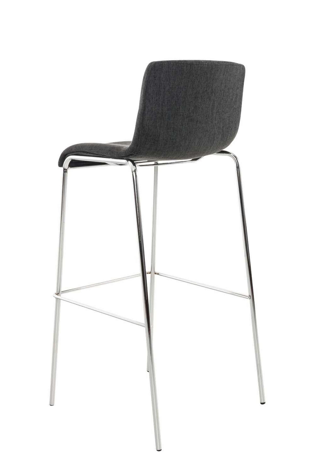 BARHOCKER Stoff Dunkelgrau - Chromfarben/Dunkelgrau, Textil/Metall (43/100/48cm) - CLP