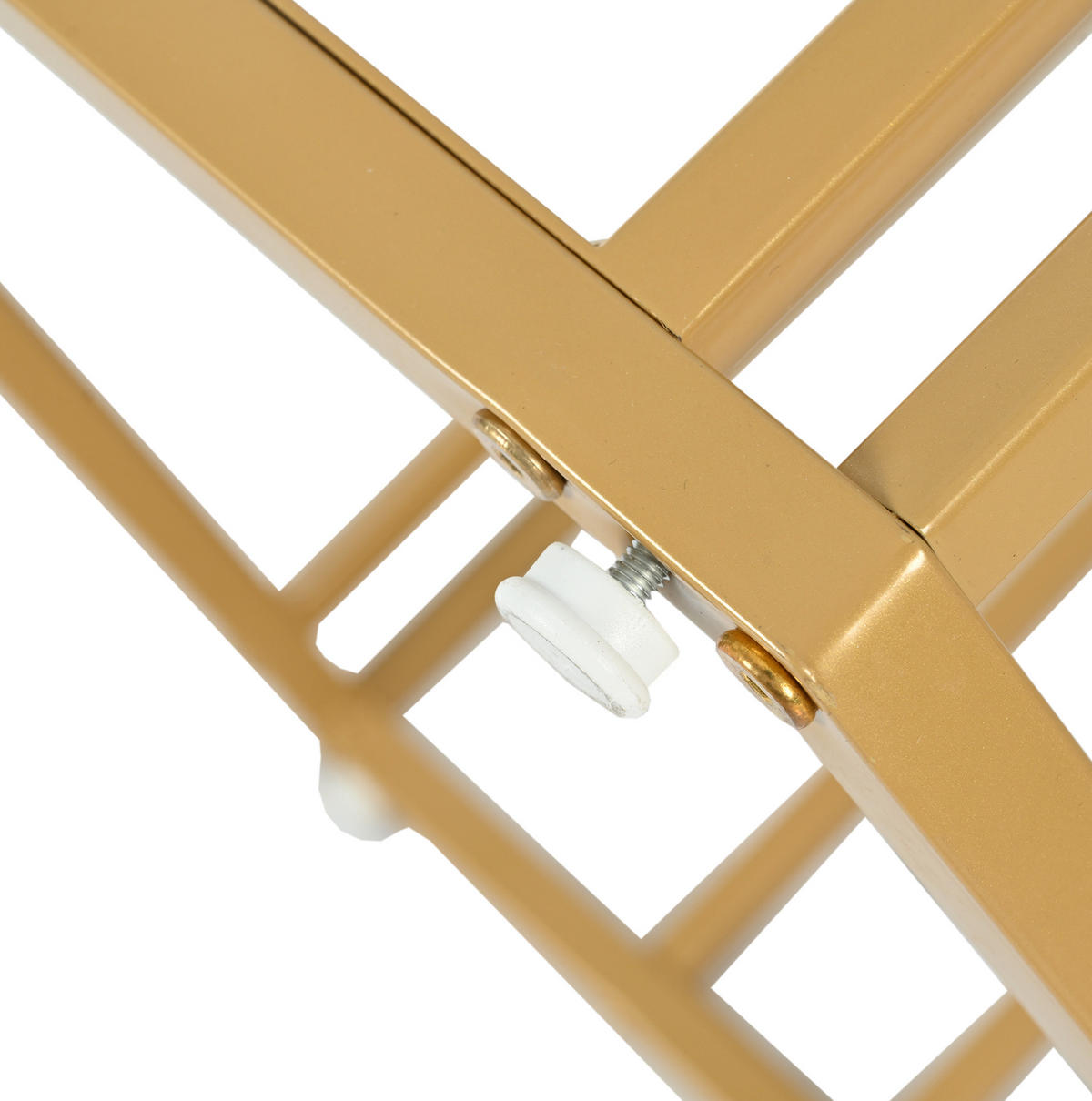 ESSTISCH 115,5/75/100 cm Weiß/Gold aus MDF und Stahl mit Marmoroptik - Weiß, Holzwerkstoff (100/115.5/75cm) - OKMYHOME
