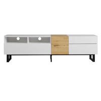 TV-MÖBEL Weiß und Holzfarbe 180/38/50 cm - Weiß, Holzwerkstoff (180/50/38cm) - PANGIVO
