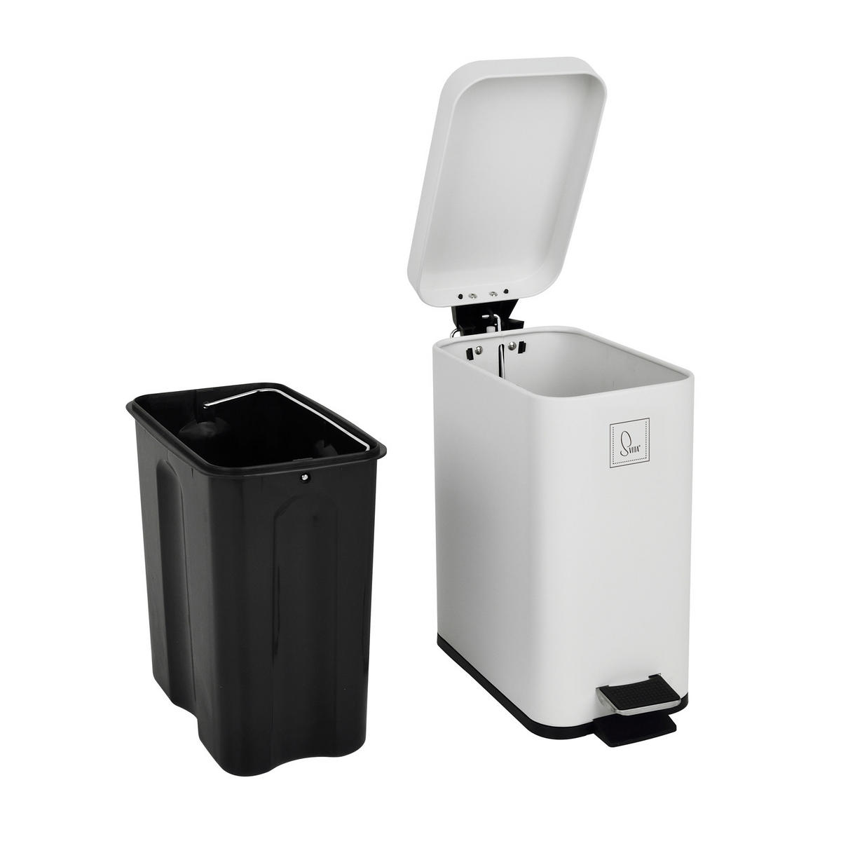 MÜLLEIMER STM5 5L Weiß - Weiß, Metall (14/30/28cm) - SVITA