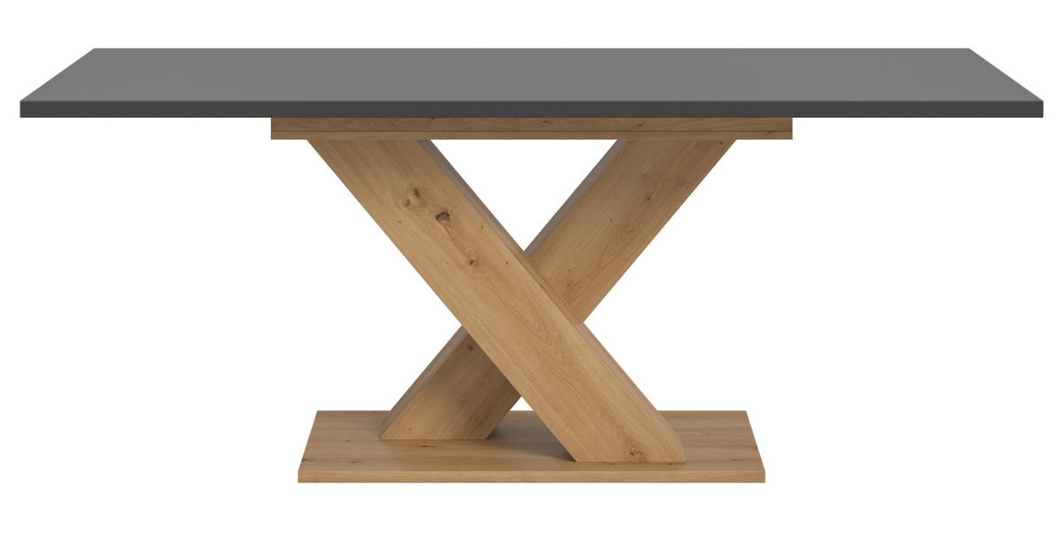 ESSTISCH grau, Eiche Artisan, Küchentisch ausziehbar 150 - 190 cm - Eiche Artisan/Grau, Holzwerkstoff/Metall (150/90/76cm) - Inn.Furn