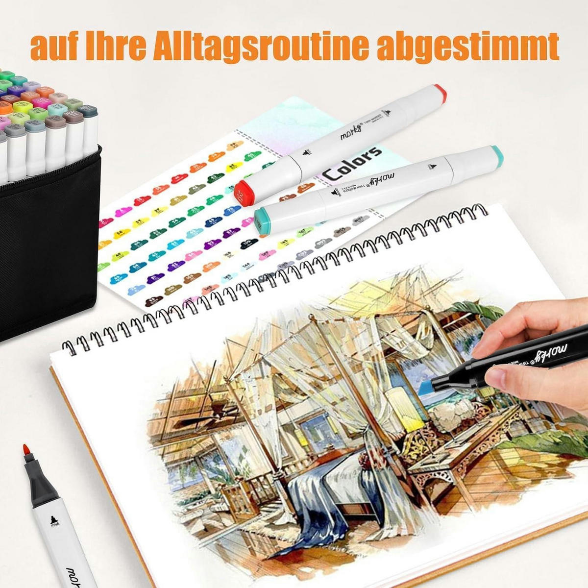 MARKER-SET 320 Farben mit App und Tasche - Multicolor, Kunststoff (27/16/34.5cm)