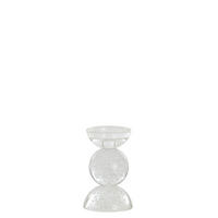 KERZENHALTER Itinga Hell Ø9,5/15,5 cm - Transparent, Glas (9.5/15.5/9.5cm) - Light & Living