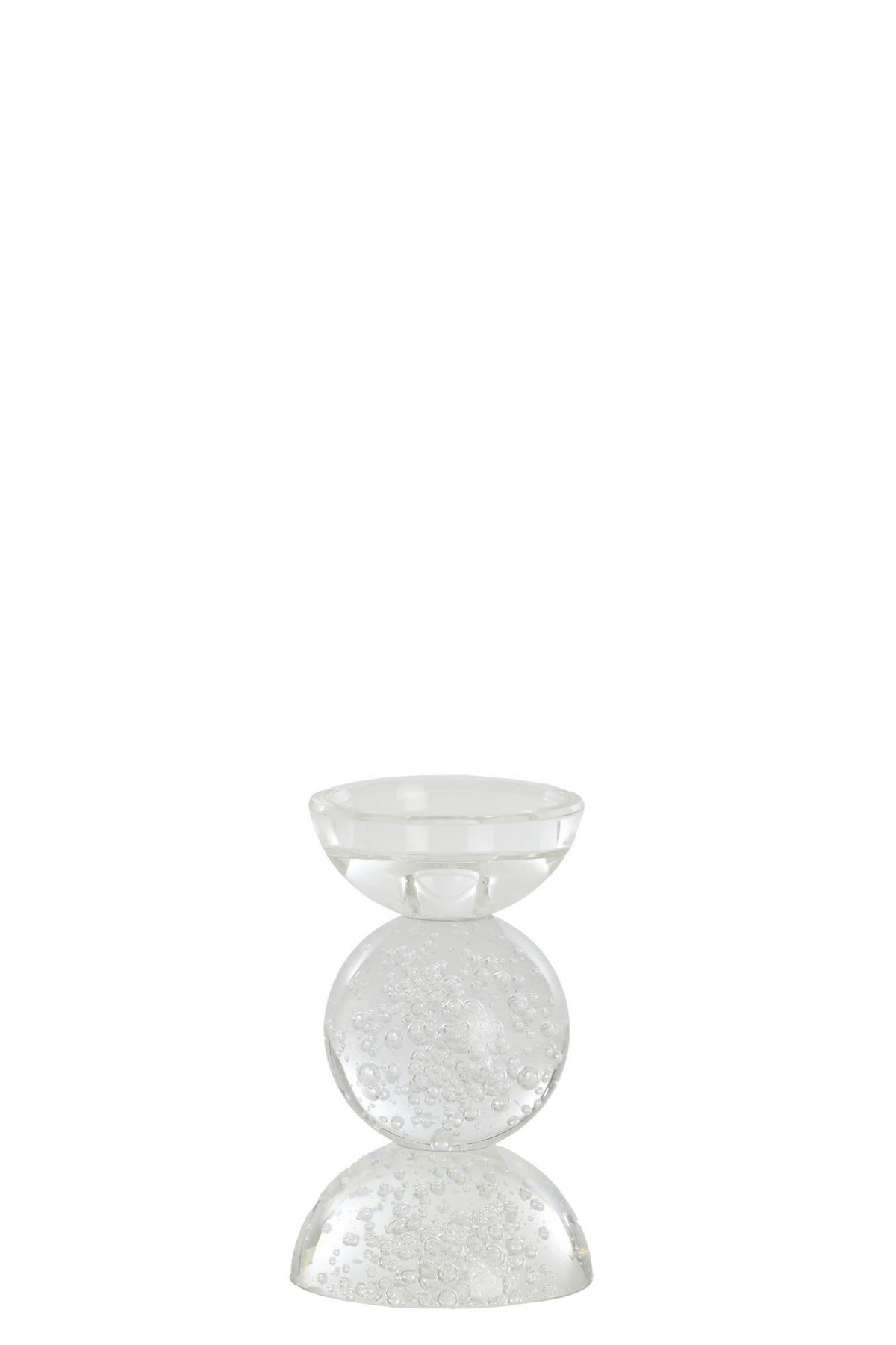 KERZENHALTER Itinga Hell Ø9,5/15,5 cm - Transparent, Glas (9.5/15.5/9.5cm) - Light & Living