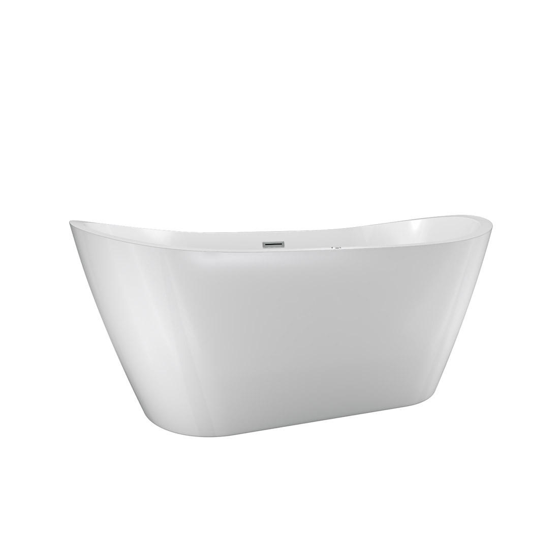BADEWANNE freistehend F03 - Weiß, Glas/Kunststoff (80/72/180cm) - AcquaVapore by Sandra Jentho