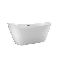 BADEWANNE freistehend F03 - Weiß, Glas/Kunststoff (80/72/180cm) - AcquaVapore by Sandra Jentho