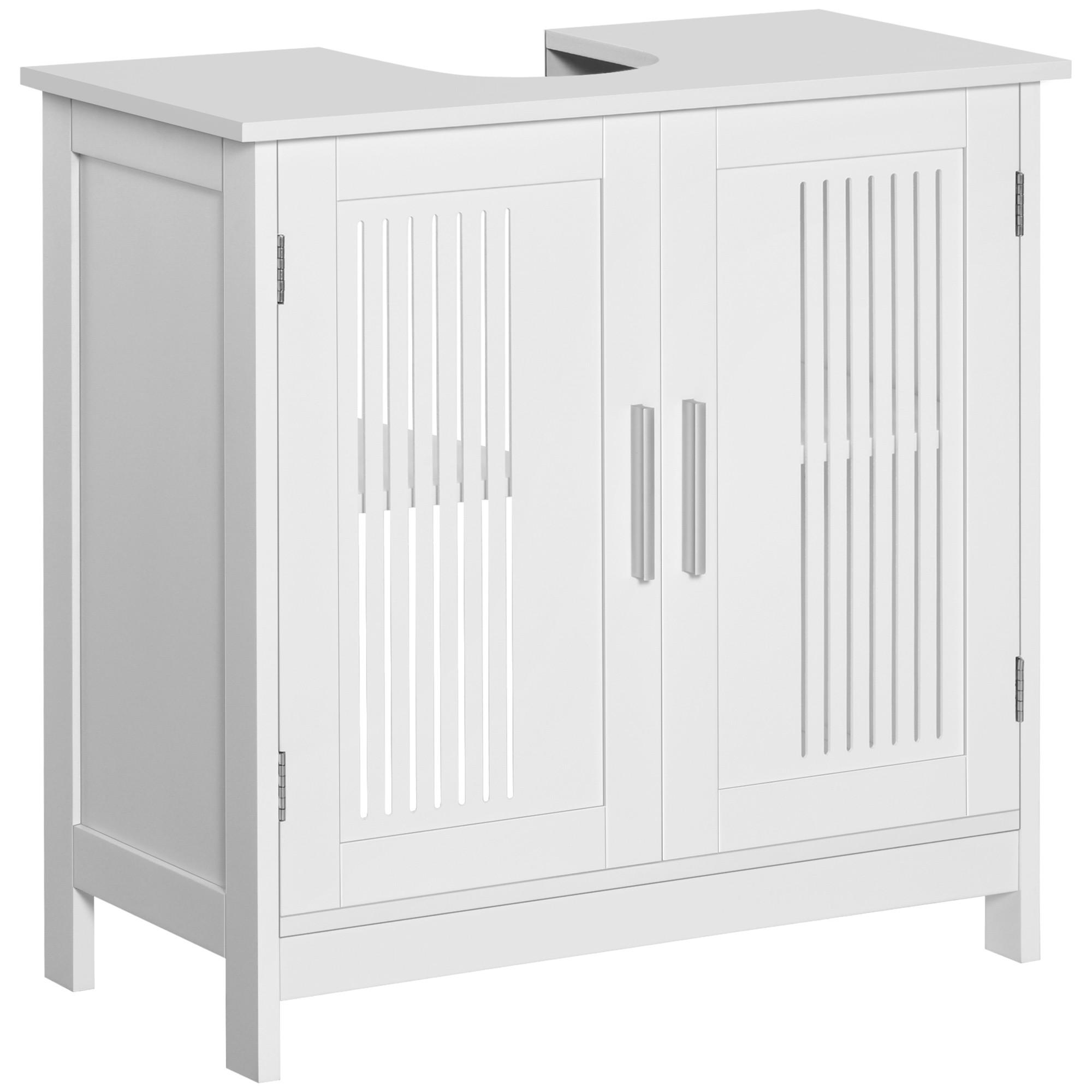 BADEZIMMER Unterschrank für Waschbecken 60/30/60 cm Weiß - Weiß, Kunststoff (60/60/30cm)