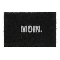 FUSSMATTE - Schwarz, Kunststoff/Textil (60/40cm) - Relaxdays