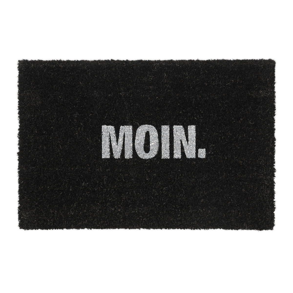 FUSSMATTE - Schwarz, Kunststoff/Textil (60/40cm) - Relaxdays