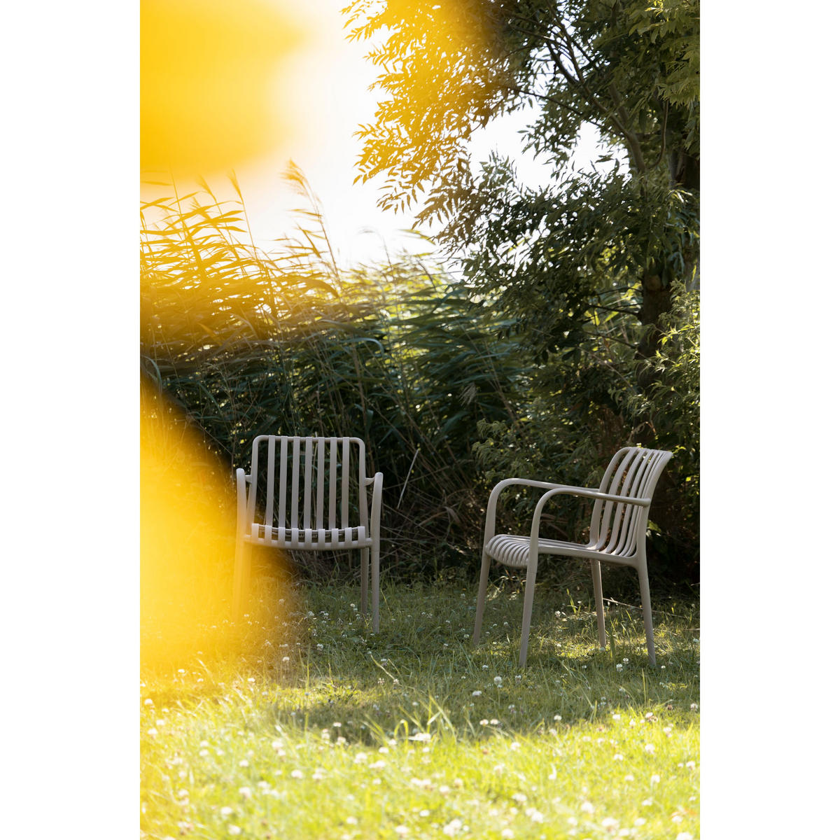 GARTENSTUHL Amae Beige - 4 er Set - Beige, Kunststoff (53/80.5/57cm) - Housecraft Living