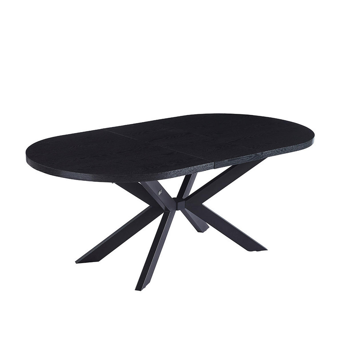 ESSTISCH OVAL AVENTI - Dark Oak, 200 x 100 cm - Schwarz, Holz (160/100/4cm) - Home Deluxe