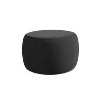 POUF Samt Stoff Schwarz - Schwarz/Grau, Kunststoff/Textil (76/44/67cm) - Makamii