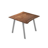 ESSTISCH LAXMI - Silberfarben/Braun, Holz/Metall (80/80/77cm) - SAM