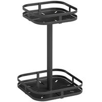 GEWÜRZREGAL Metall Schwarz - Schwarz, Metall (24/38/24cm) - HOMCOM