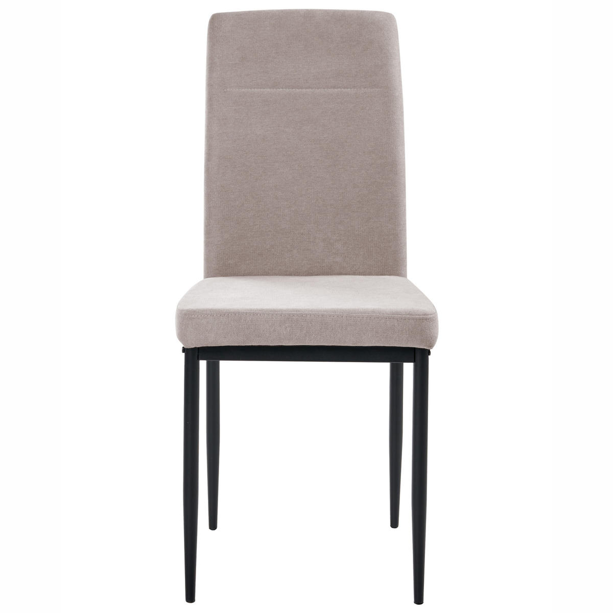 ESSZIMMERSTUHL 4er-Set Taupe Riner - Taupe/Schwarz, Textil (42/94/50cm) - Beliani