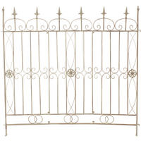 GARTENZAUN Metall antik-creme - Creme, Metall (124/116cm) - CLP