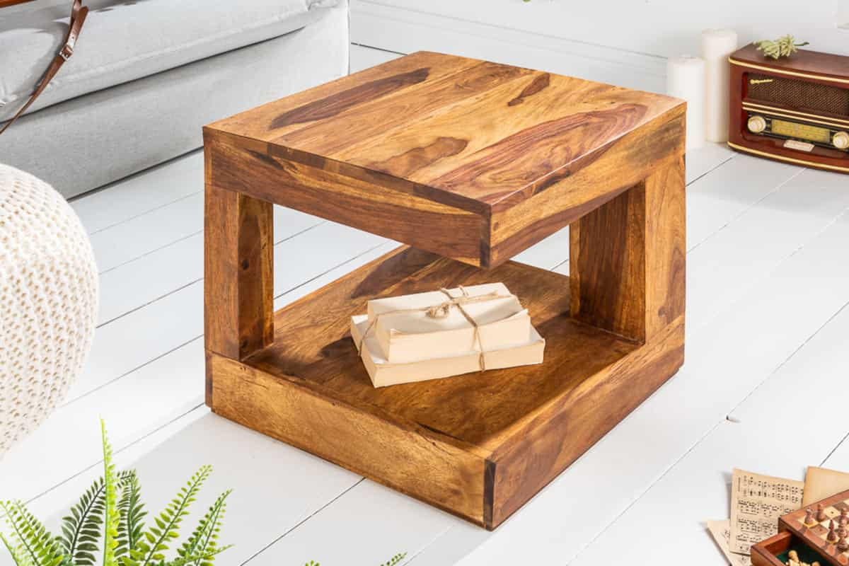 COUCHTISCH GIANT Sheesham rechteckig Natur 45cm - Braun, Holz (45/45/40cm) - riess-ambiente