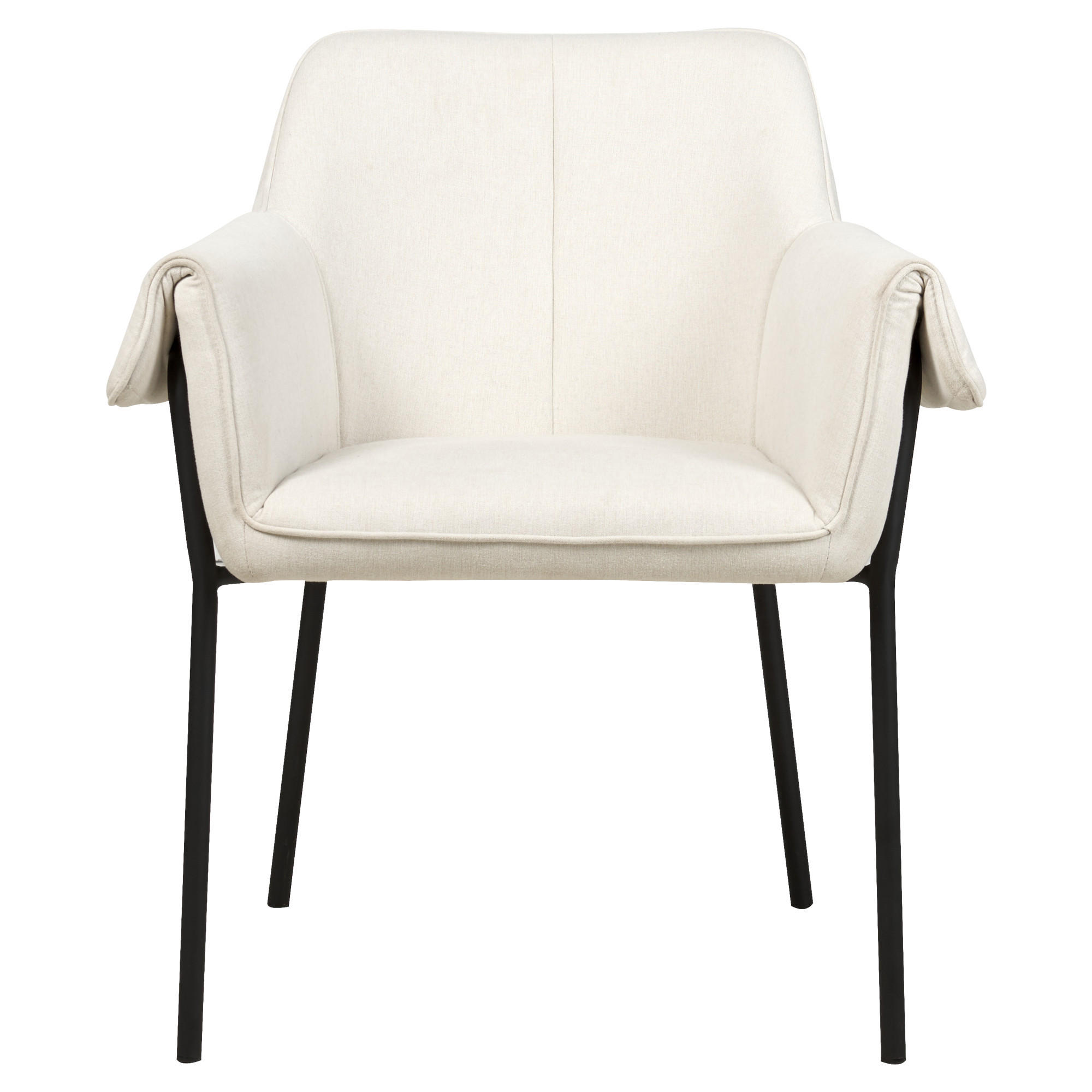 SESSEL Polsterbezug Weiß Arla - Weiß, Textil/Metall (62/82/63cm) - Beliani