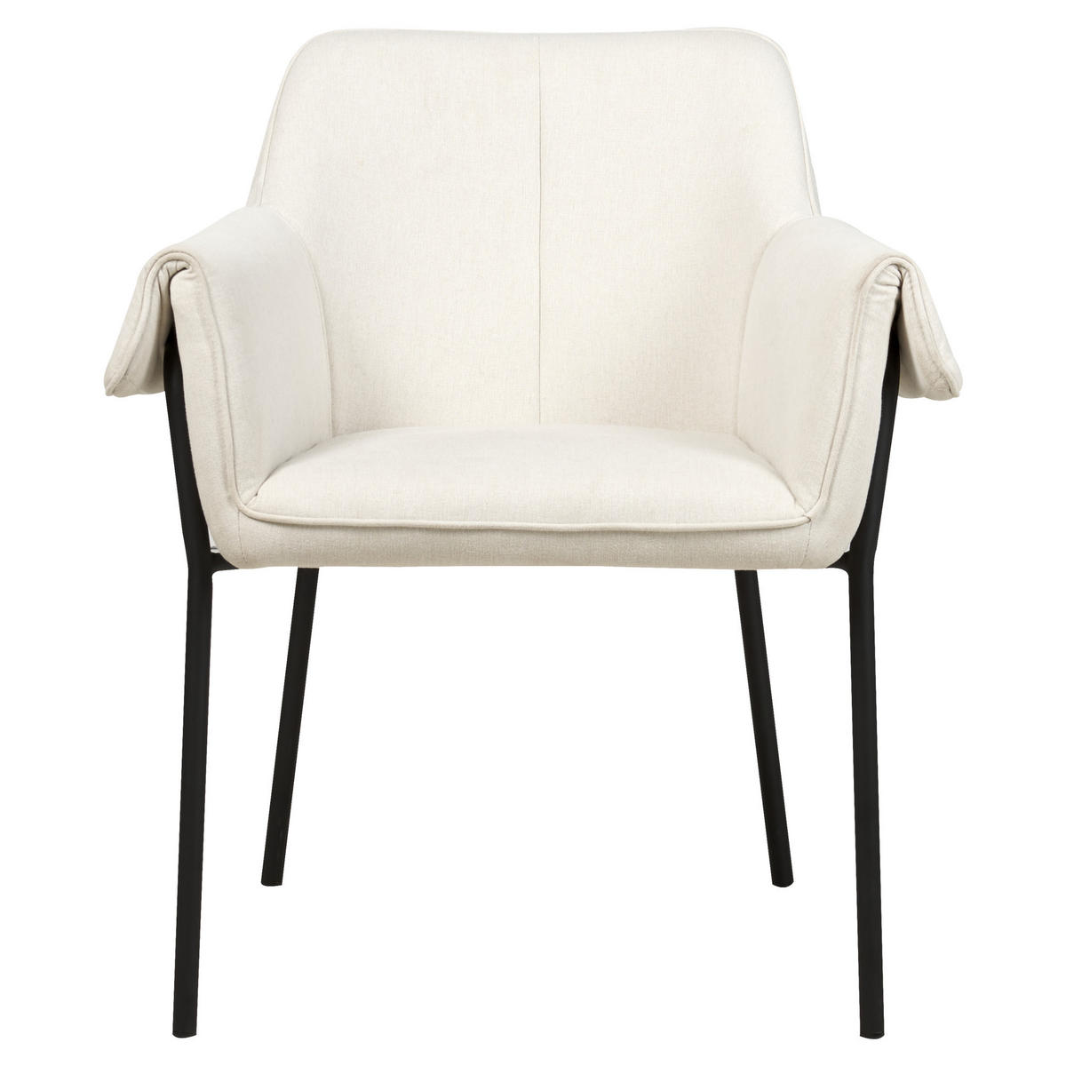 SESSEL Polsterbezug Weiß Arla - Weiß, Textil/Metall (62/82/63cm) - Beliani