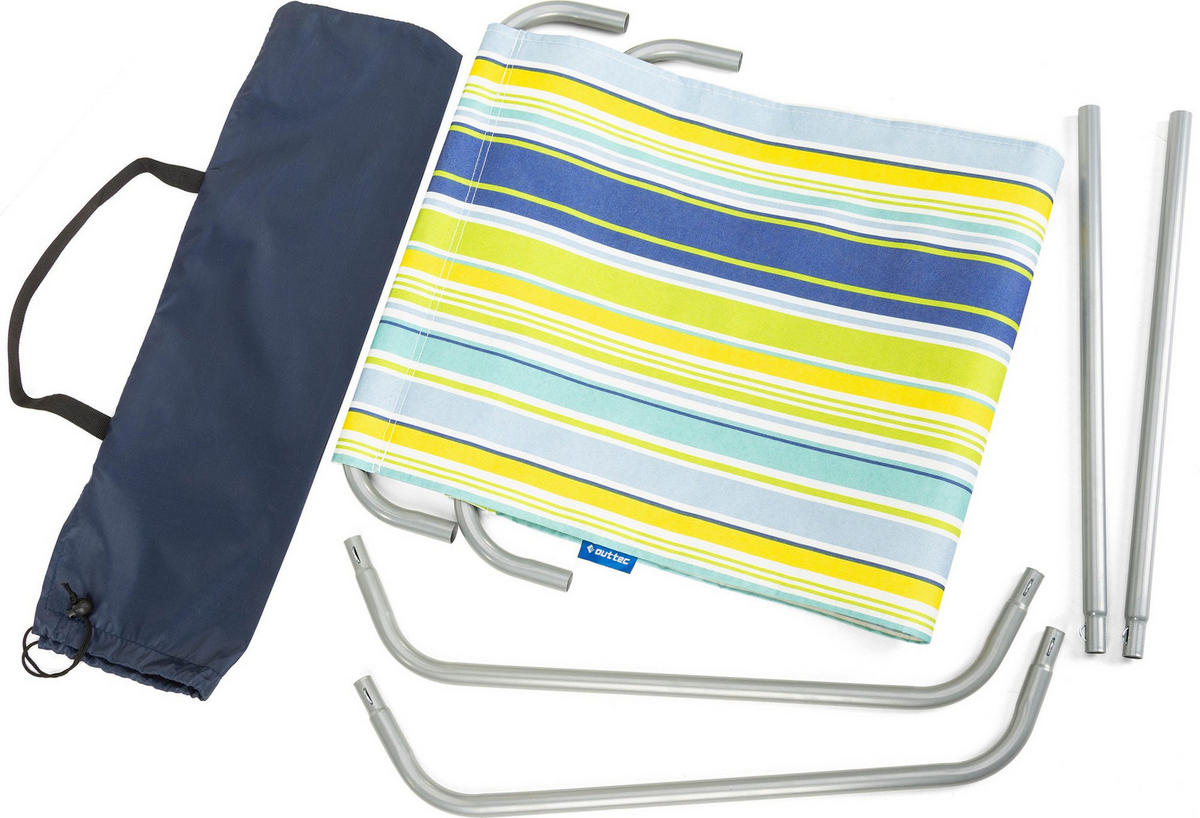 STRANDSTUHL bis 100 kg - Multicolor, Textil/Metall (51/60/97cm)