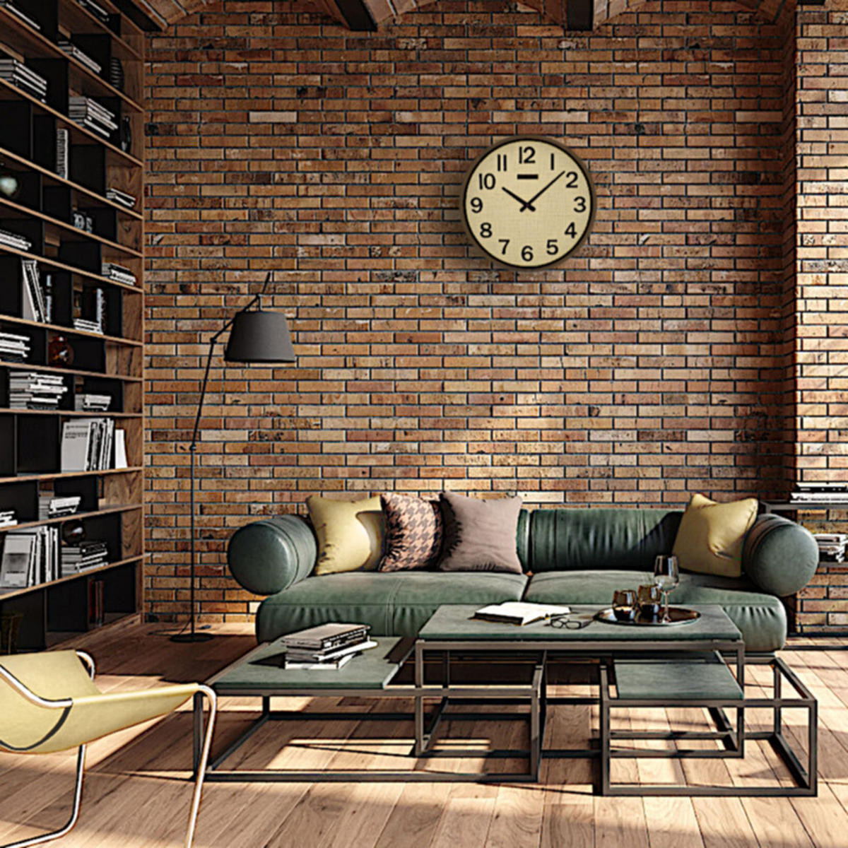 WANDUHR Holz BOHO Rattan PENZBERG (FUNK) Loft Wand Uhr, braun - Dunkelbraun, Holz/Kunststoff (30/30/4.8cm) - Holzwerk