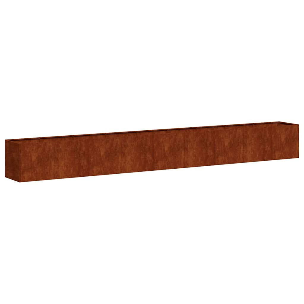 PFLANZKÜBEL Rostig 360/40/40 Cm Wetterfester Stahl - Rostfarben, Metall (40/40/360cm) - vidaXL