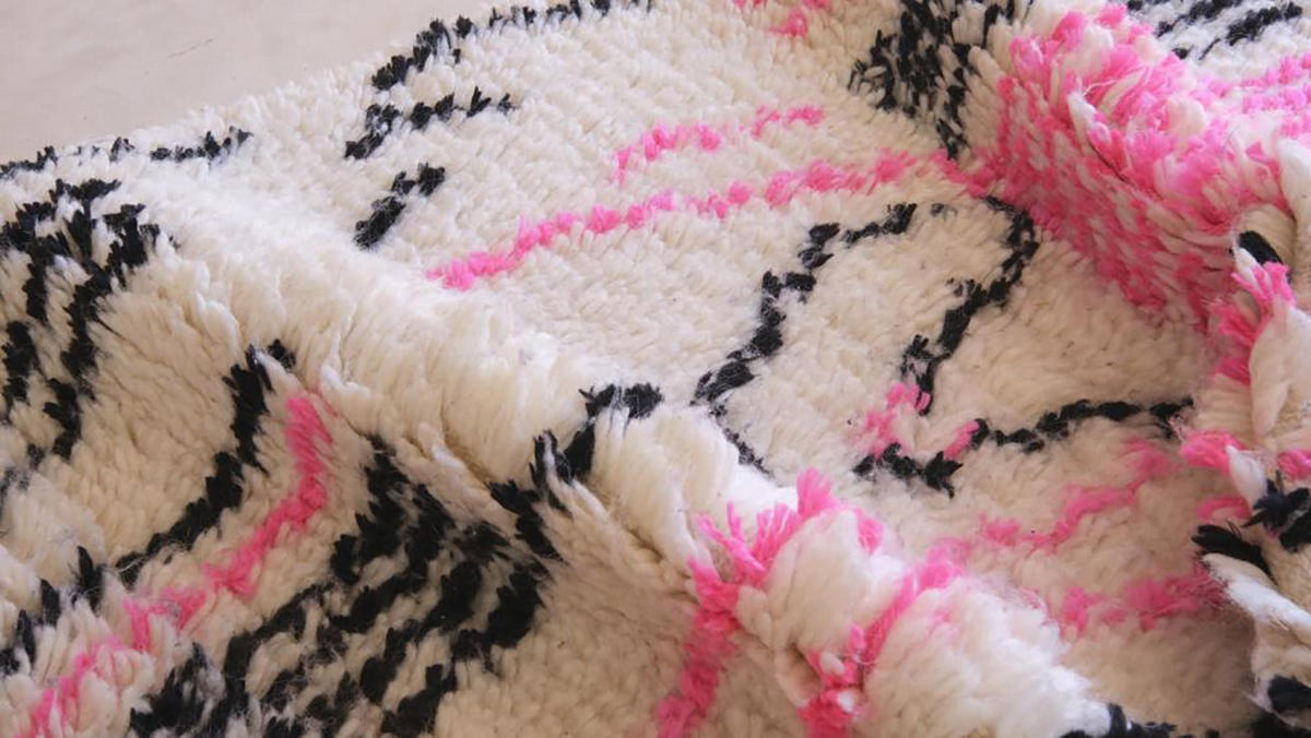 BERBERTEPPICH Teppichläufer aus Marokko aus Wolle 200x 300 cm - Pink, Naturmaterialien (200/300cm) - AFK Living